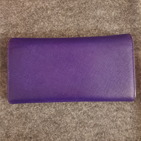 EUC Long MCM Purple Wallet with Gold Logo - Picture 5 of 13